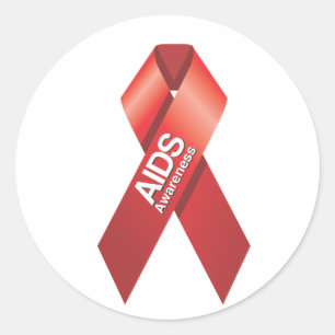 AIDS Awareness Sticker Runt Klistermärke