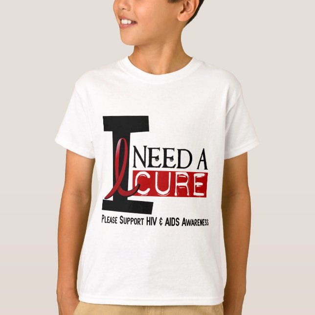 AIDS/HIV BEHÖVER JAG EN BOT 1 TEE SHIRT (Framsida)
