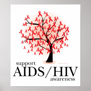 AIDS/HIV Träd Poster
