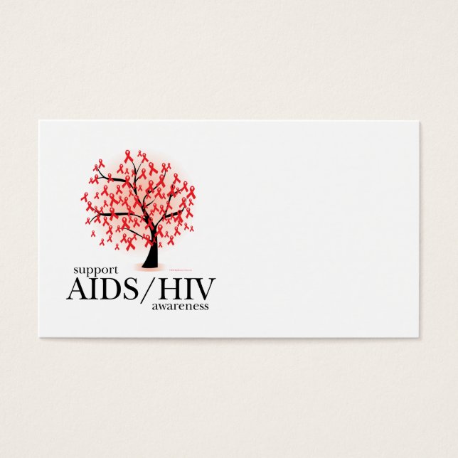 AIDS/HIV Träd Visitkort (Framsidan)
