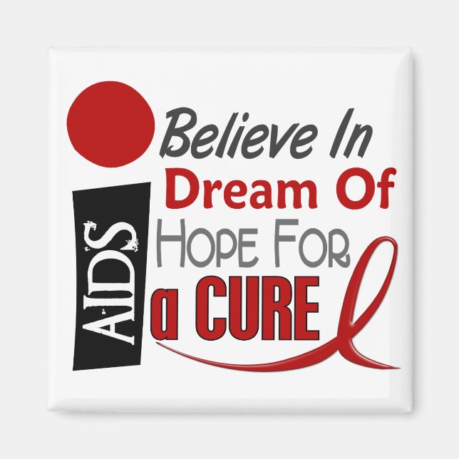 AIDS / HIV TROEVE DREAM HOPP MAGNET (Framsidan)