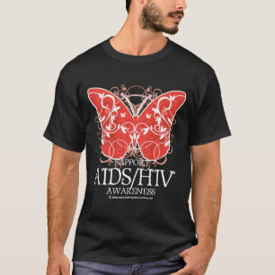 AIDS-/HIVfjäril T-shirt