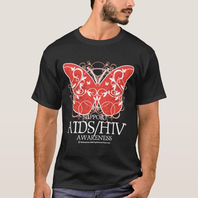 AIDS-/HIVfjäril T-shirt (Framsida)