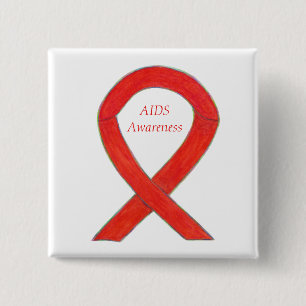 AIDS-medvetandegrad Anpassningsbar konst. Knapp