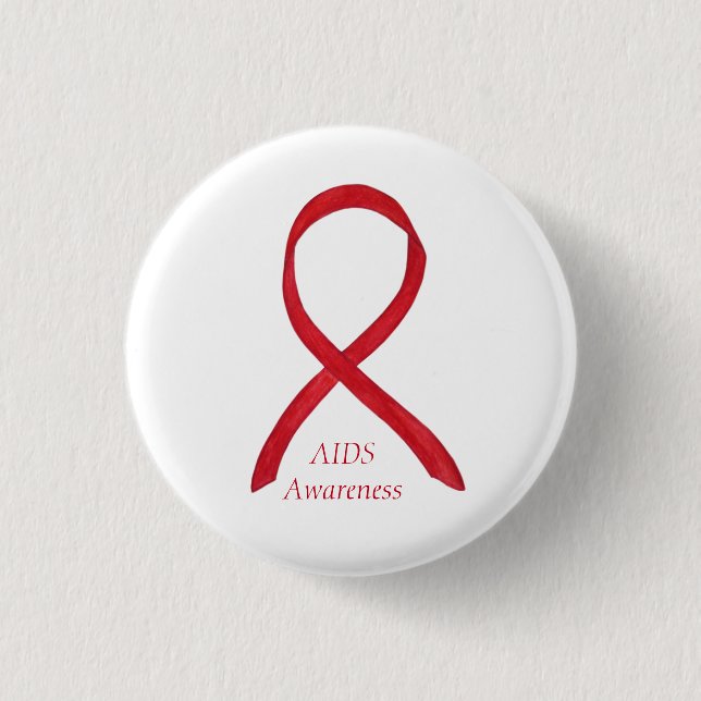 AIDS-medvetandegrad Anpassningsbar konst. Knapp (Framsida)