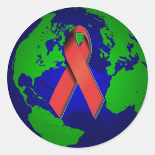 AIDS-medvetenhet för alla Runt Klistermärke