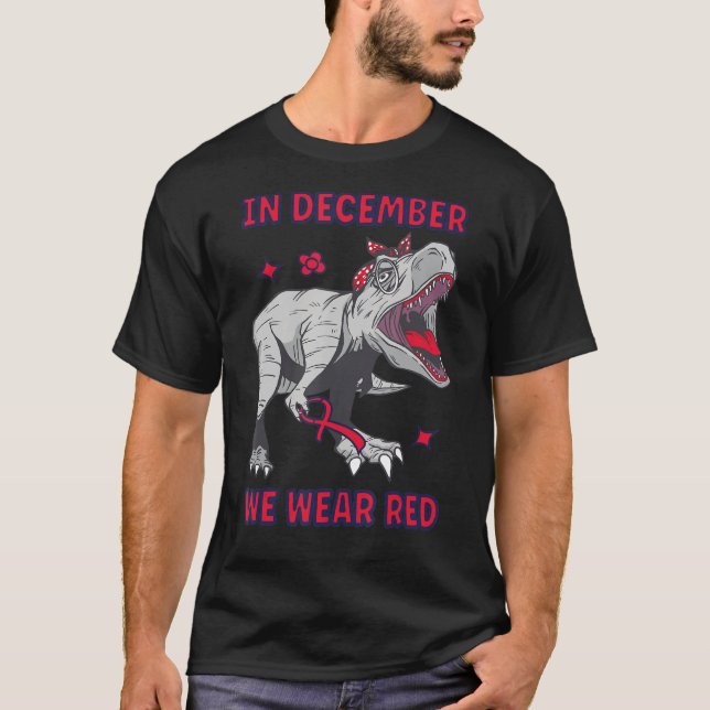 Aids Medvetenhet om Shirt Hiv i december T (Framsida)