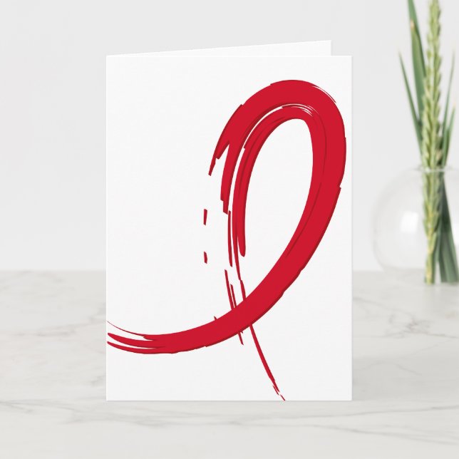 AIDS Red Ribbon A4 Kort (Framsida)