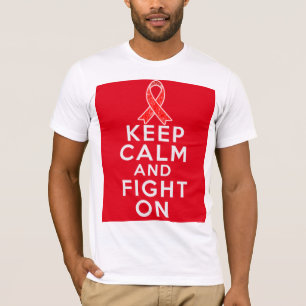 AIDSbehållalugn och slagsmål på Tee Shirt