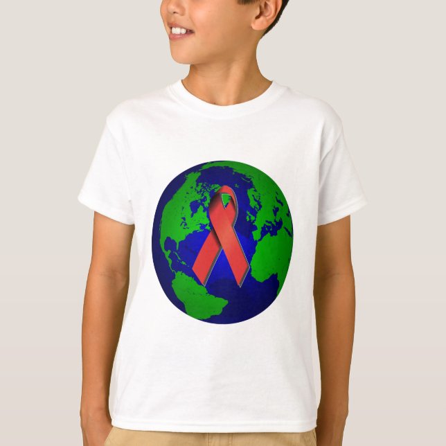AIDSmedvetenhet för alla Tee Shirt (Framsida)