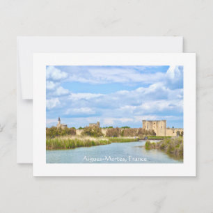 Aigues-Mortes, Walled City, Provence, Frankrike Vykort