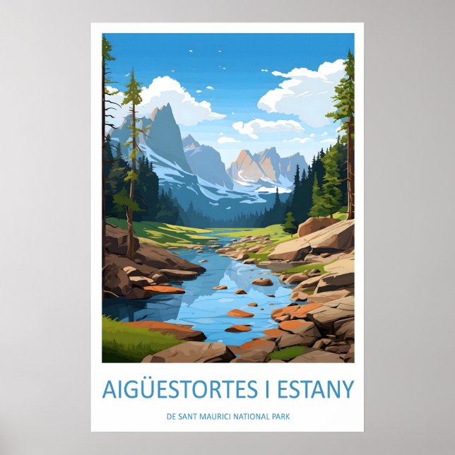 Aigüestortes I De Sant Park Estany Maurici Poster (Framsidan)
