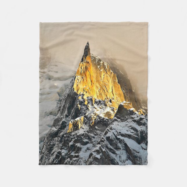 Aiguille des Deux Aigles soluppgång, Chamonix Fleecefilt (Framsidan)