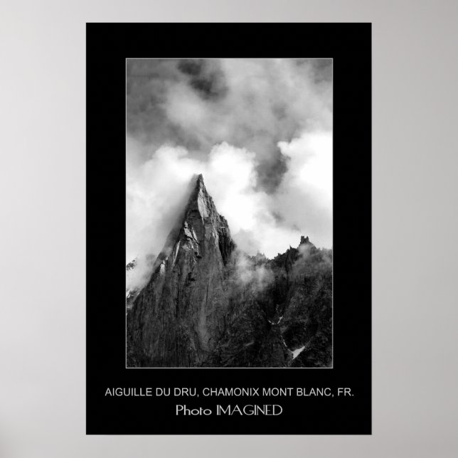 AIGUILLE DU DRU, VALEE DE CHAMONIX, FRANKRIKE POSTER (Framsidan)