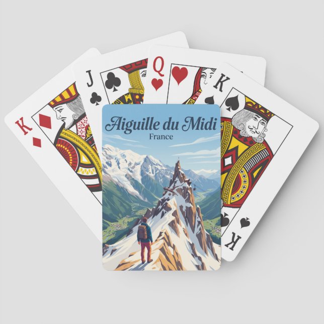 Aiguille du Midi Frankrike Casinokort (Baksidan)