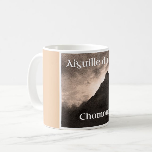 Aiguille du Midi, Mont Blanc Mountain Kaffemugg (Framsida vänster)