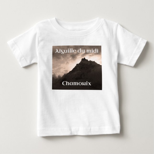 Aiguille du Midi, Mont Blanc Mountain T Shirt (Framsida)