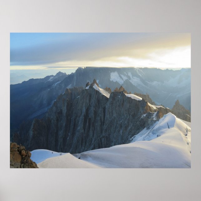 Aiguille du Midi sunrise Chamonix Poster (Framsidan)