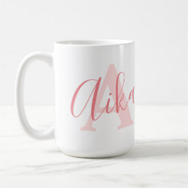 Aika namn betyder monogram A koralltext Kaffemugg