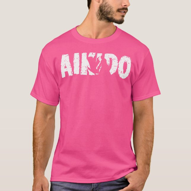 Aikido Coola Aikidoka Fläkt Martial Arts T Shirt (Framsida)