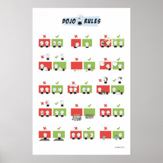 Aikido - Dojo Regler Poster