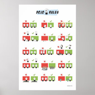 Aikido - Dojoregler Poster