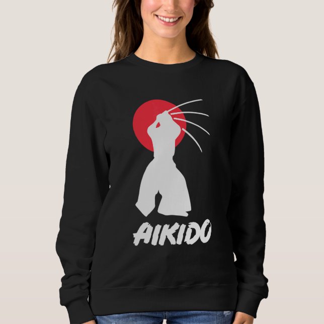Aikido Japansk martial Arts Techniques Aikido Bla T Shirt (Framsida)