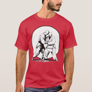 Aikido kampsport idrotts fighters vid solnedgången t shirt