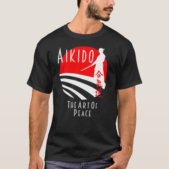 Aikido: Konsten för fredskonst, självförsvar för m T Shirt (Framsida)