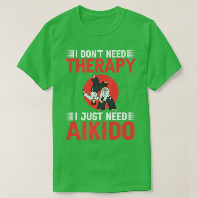 Aikido Martial Arts Fighter Beginner Training Japa T Shirt (Design framsida)