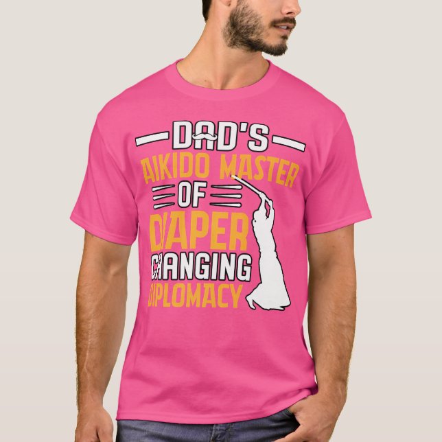 Aikido Pappa, mästare i diplomati för att ändra di T Shirt (Framsida)