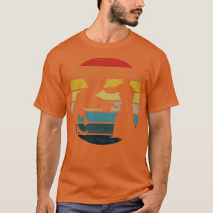 Aikido Silhouette på en stressad Retro Sunset gra T Shirt