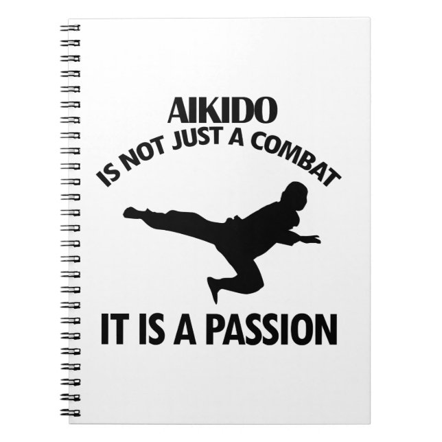 AIKIDOsportdesigner Anteckningsbok Med Spiral (Framsidan)
