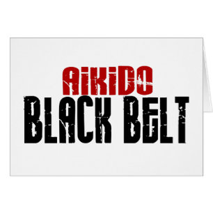 Aikidosvartbälte Hälsningskort