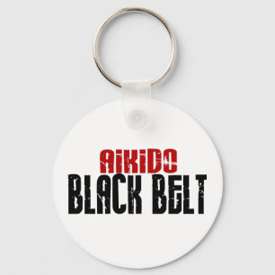 Aikidosvartbälte Nyckelring