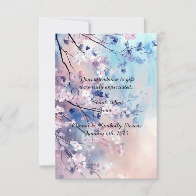 Aiko Anpassningsbara Platta Tacksamhetskort Tack Kort (Framsida)