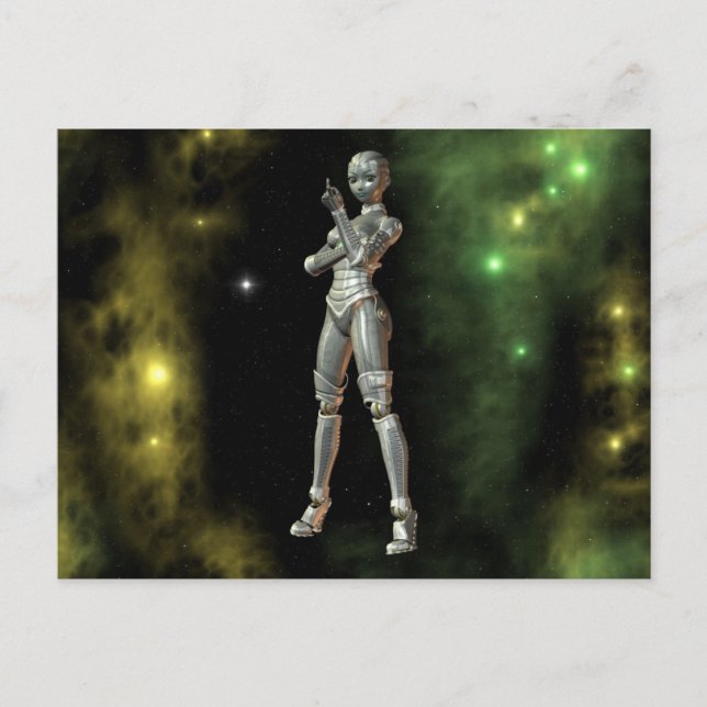 aikobot och stjärnor vykort (Framsida)