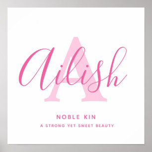 Ailish namn, dvs. skuggor av anpassningsbarna rosa poster