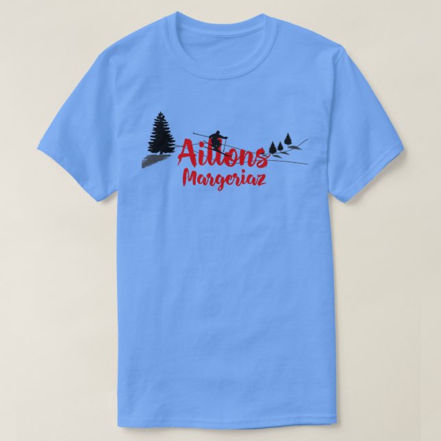 Aillons Margeriaz Ski Long T Shirt (Design framsida)