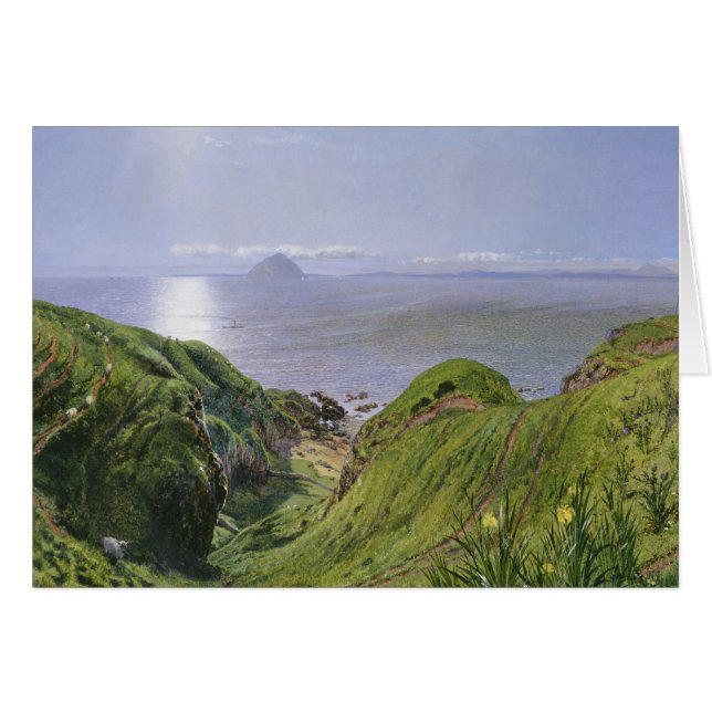 Ailsa Craig och Isle of Arran, Skottland Hälsningskort (Framsidan Horizontal)