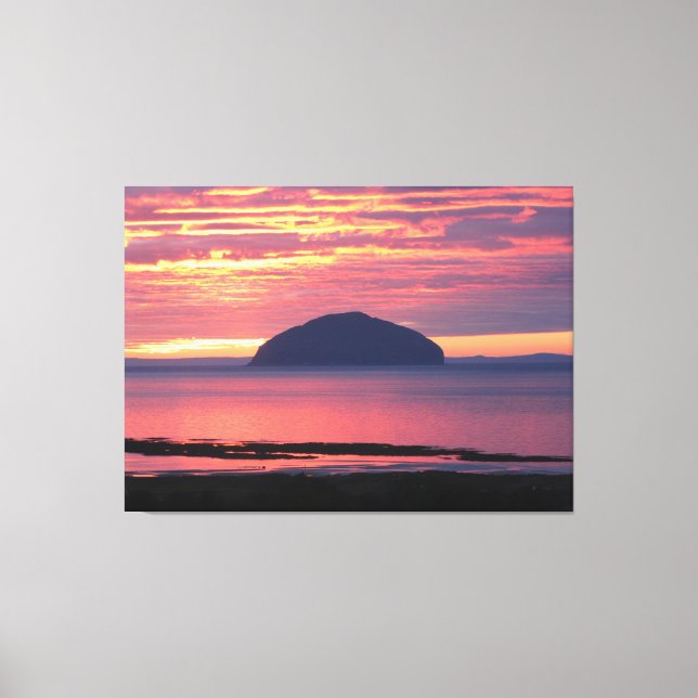 Ailsa Craig Sunset Canvastryck (Framsida)