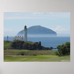 Ailsa Craig, Turnberry fyraffisch Poster