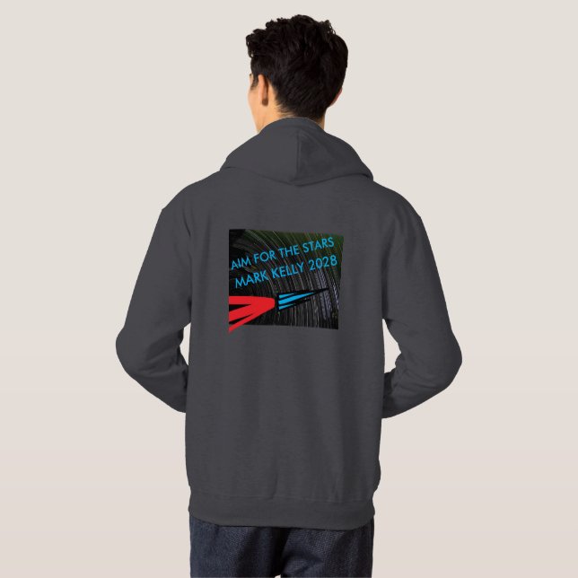 Aim for the Stars - Mark Kelly 2028 Hoodie (Hel baksida)