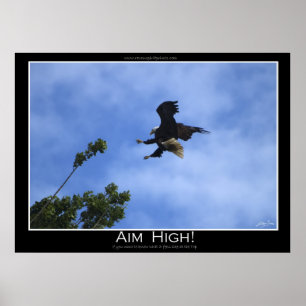 AIM HIGH ~ Motiverande Poster