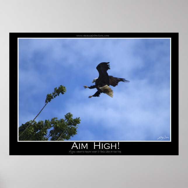 AIM HIGH ~ Motiverande Poster (Framsidan)