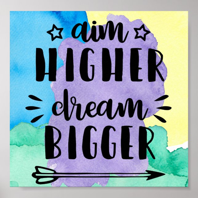 Aim Higher Dream Bigger Poster (Framsidan)