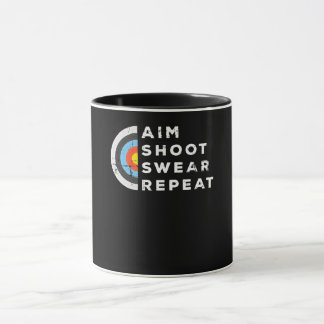Aim Shoot Swear Repeat Archery Costume Archer Gift Mugg