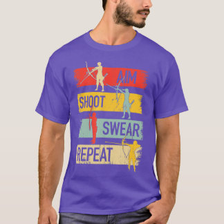 Aim Shoot Swear Repeat Archery Quote Essential T Shirt