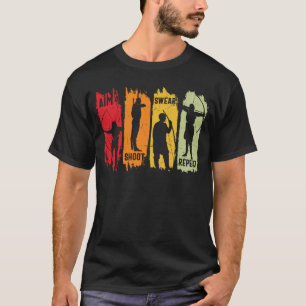 Aim Shoot Swear Repeat Archery Quote T Shirt