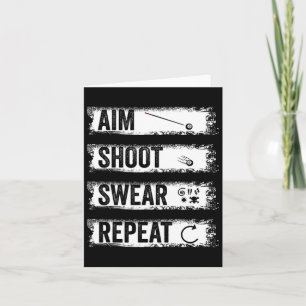 Aim Shoot Swear Repeat Funny Billiards 8-boll Bass Kort
